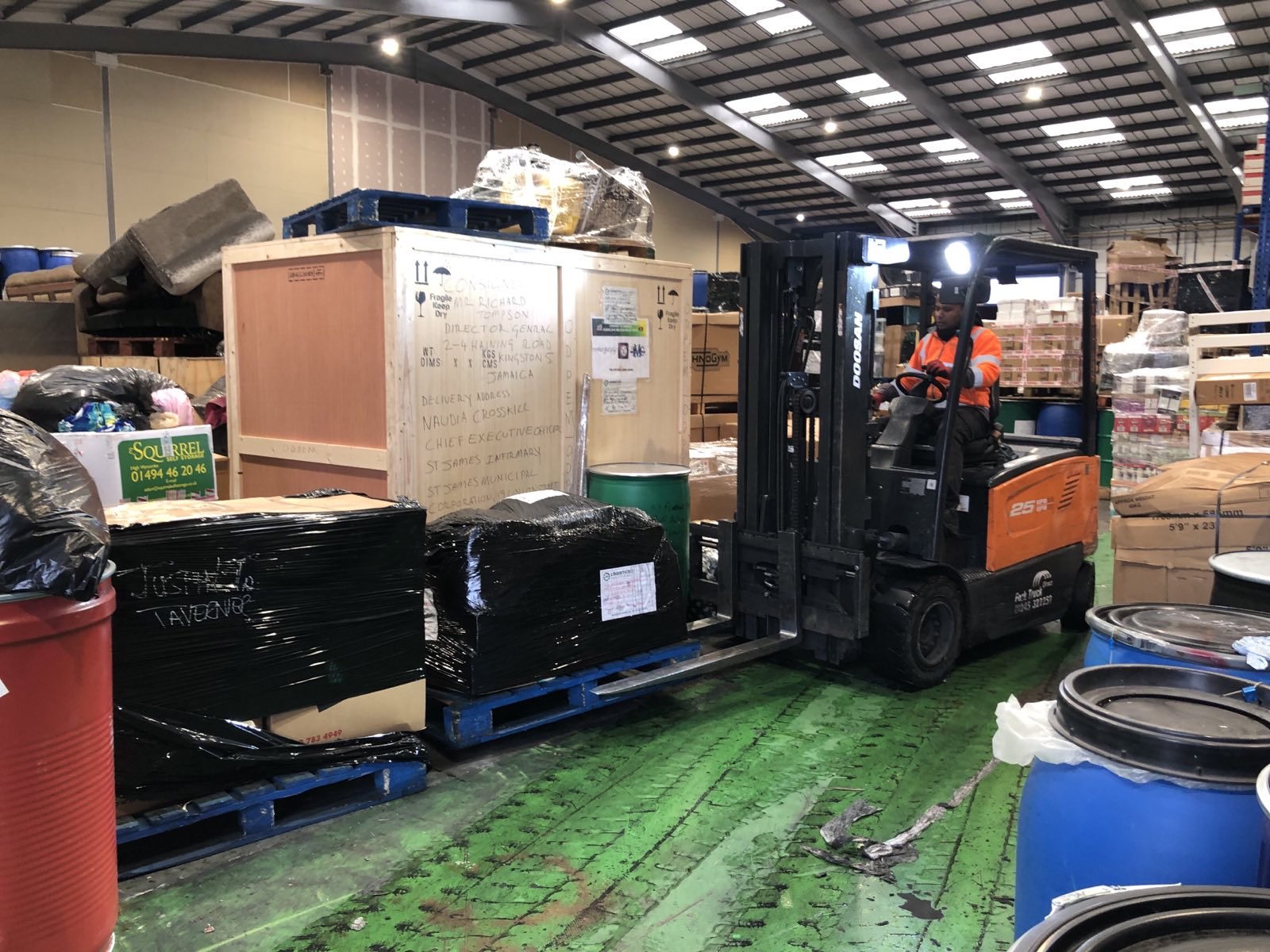 Shipment of Melissa aid to Jamaica